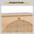 Arched Rattan Flip-door Shoe Cabinet - Natural Wood-color Mid-century Modern Entryway Decor
