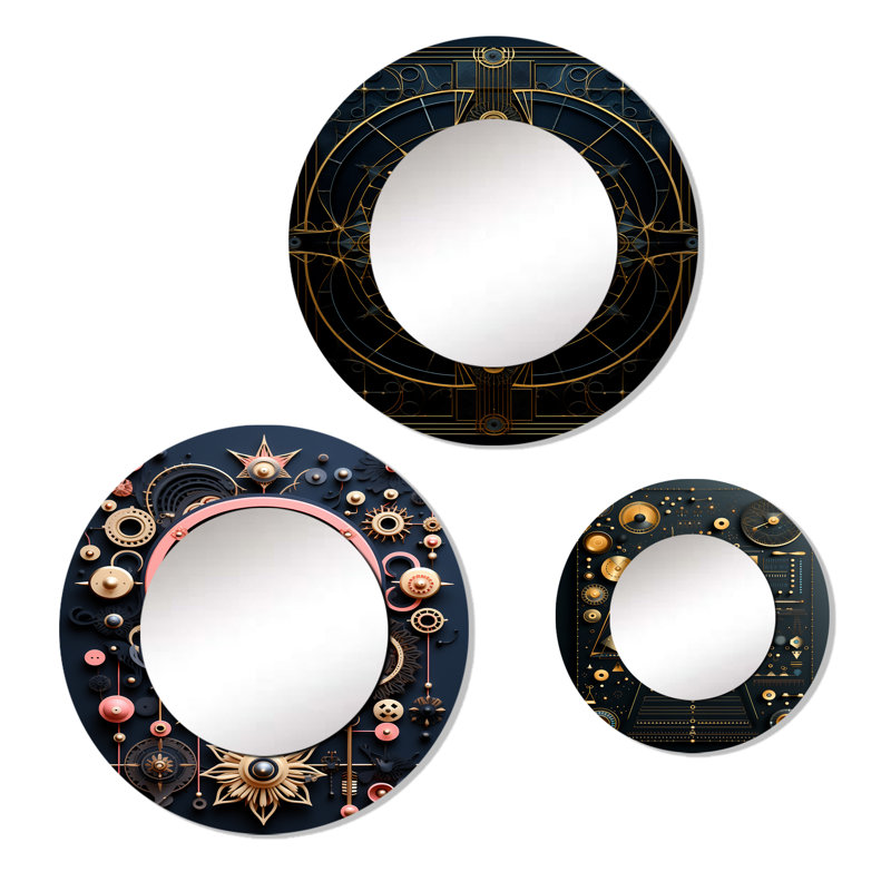 Loriano Metal Round Mirror