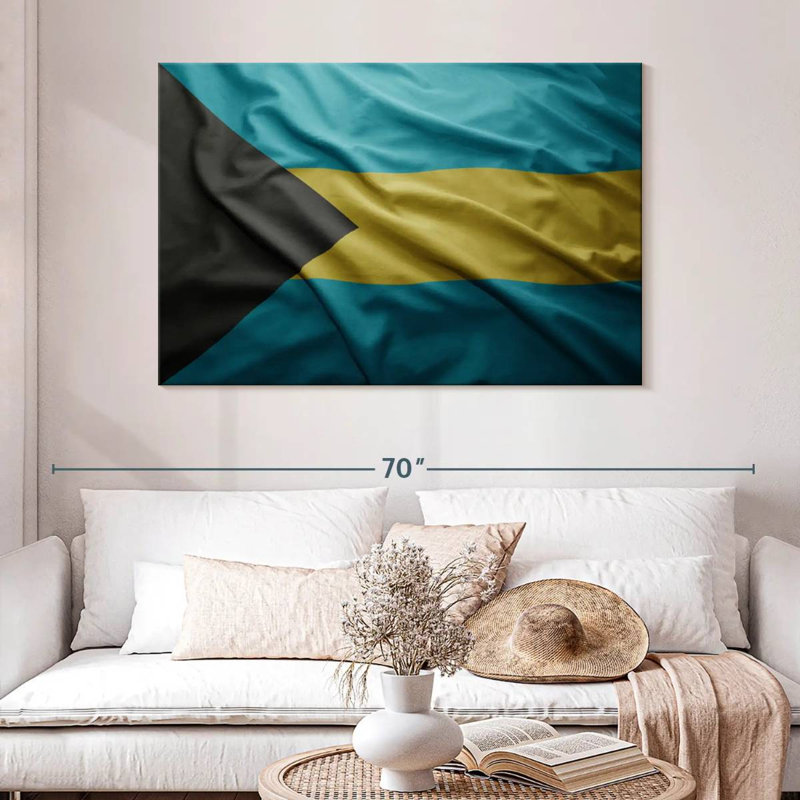Borges Waving Bahamas Flag, 32" H x 48" W