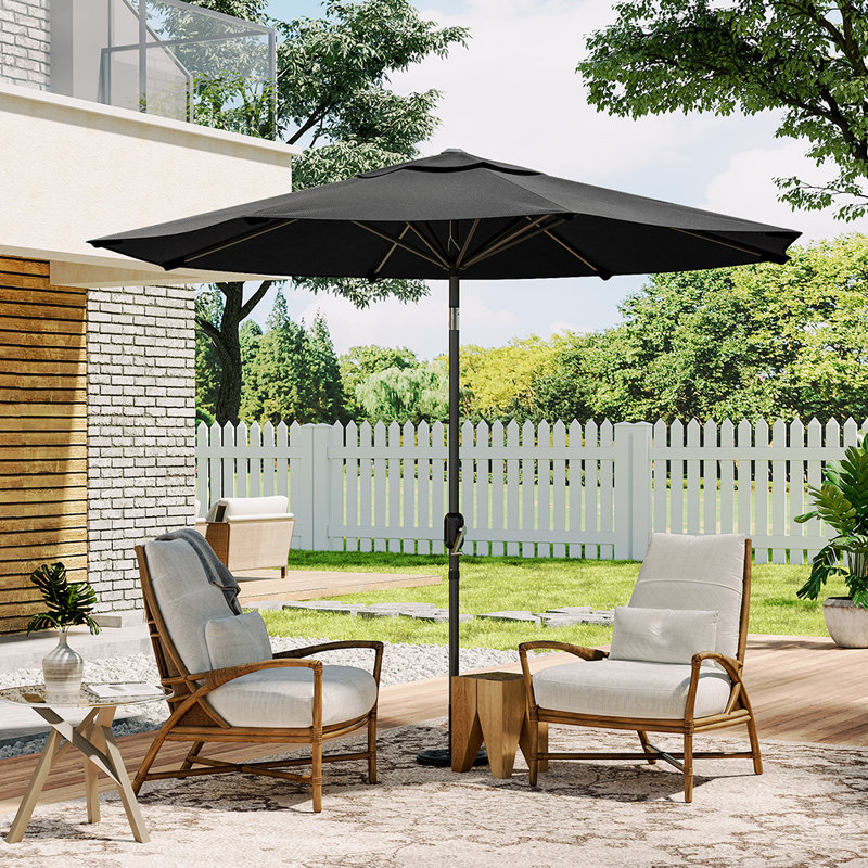 Aaroon 300cm Market Parasol, Black