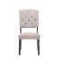 Ensemble de 2 chaises d'appoint en lin beige et chêne gris patiné-541669685