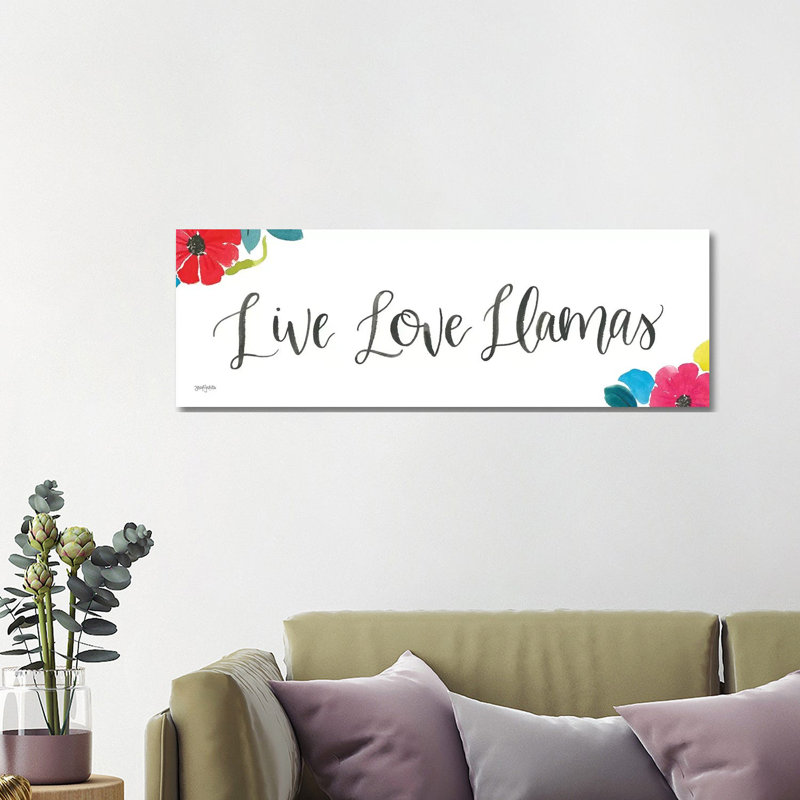 La La Llama VIII by Jenaya Jackson - Wrapped Canvas Panoramic Print, 121.92 cm H x 40.64 cm W x 1.91 cm D