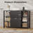 Luxury 2-Drawer Filing Cabinet With Lock, Fluted Wood Drawers & Open Display Shelves – Modern Designer Office Storage-172865796