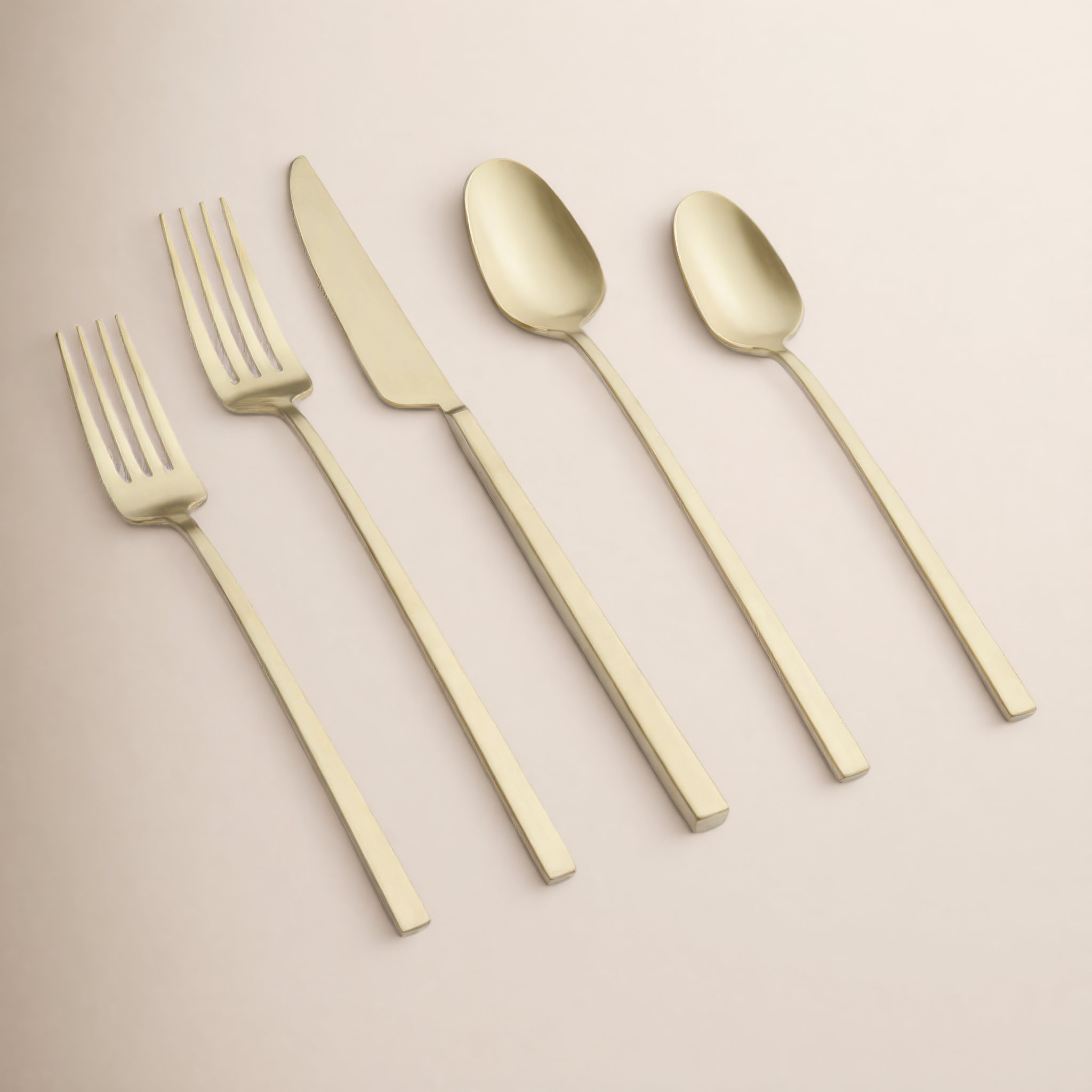 AllModern Loretta 20 Piece Flatware Set & Reviews | COLOR: Champagne Satin