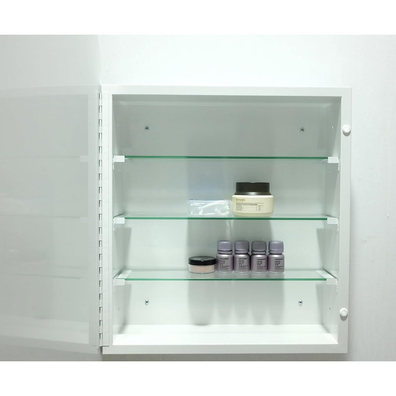 Recessed Or Surface Mounted Arched Medicine Cabinet with Adjustable Shelves, 24"