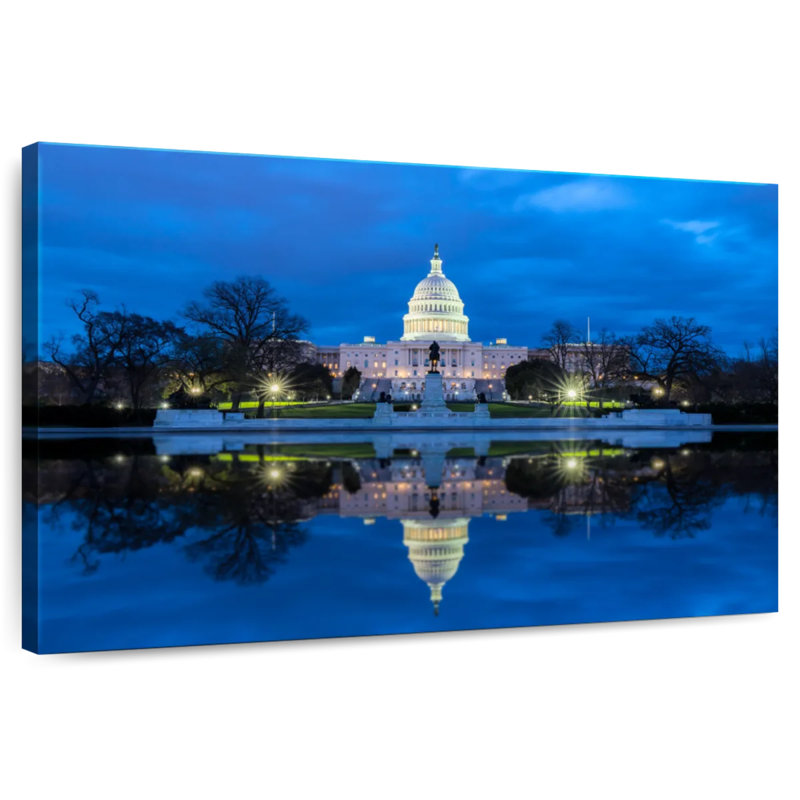 Lilie Capitol Building At Night, 32" H x 48" W