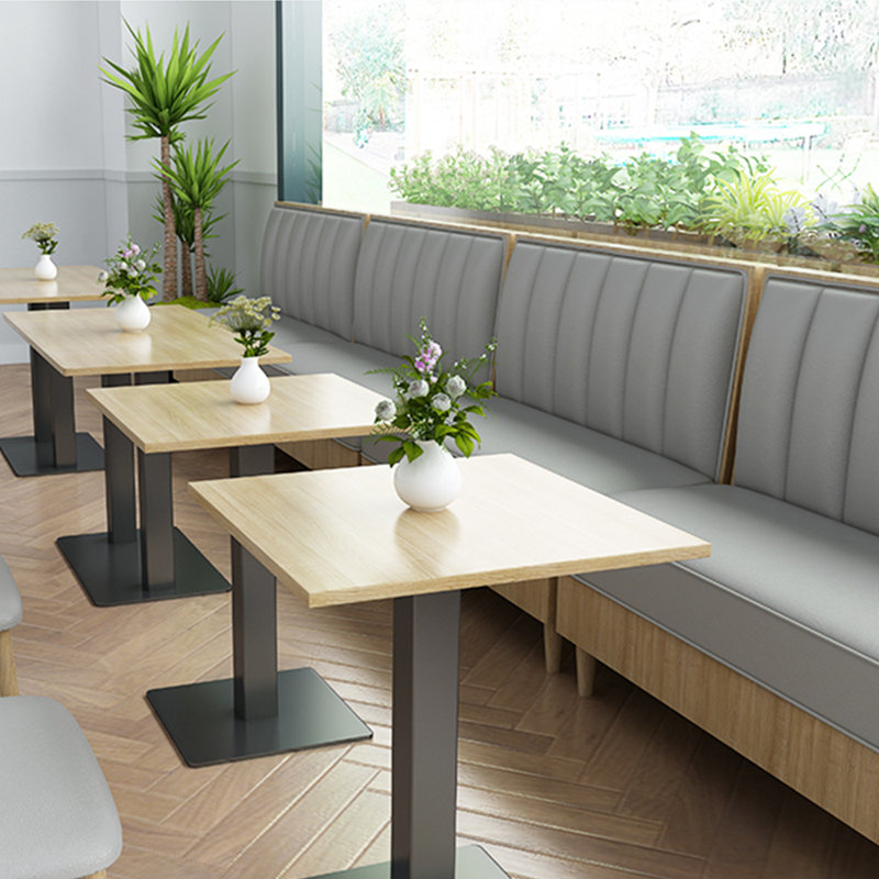 Élégant banc de bar-restaurant, Gris
