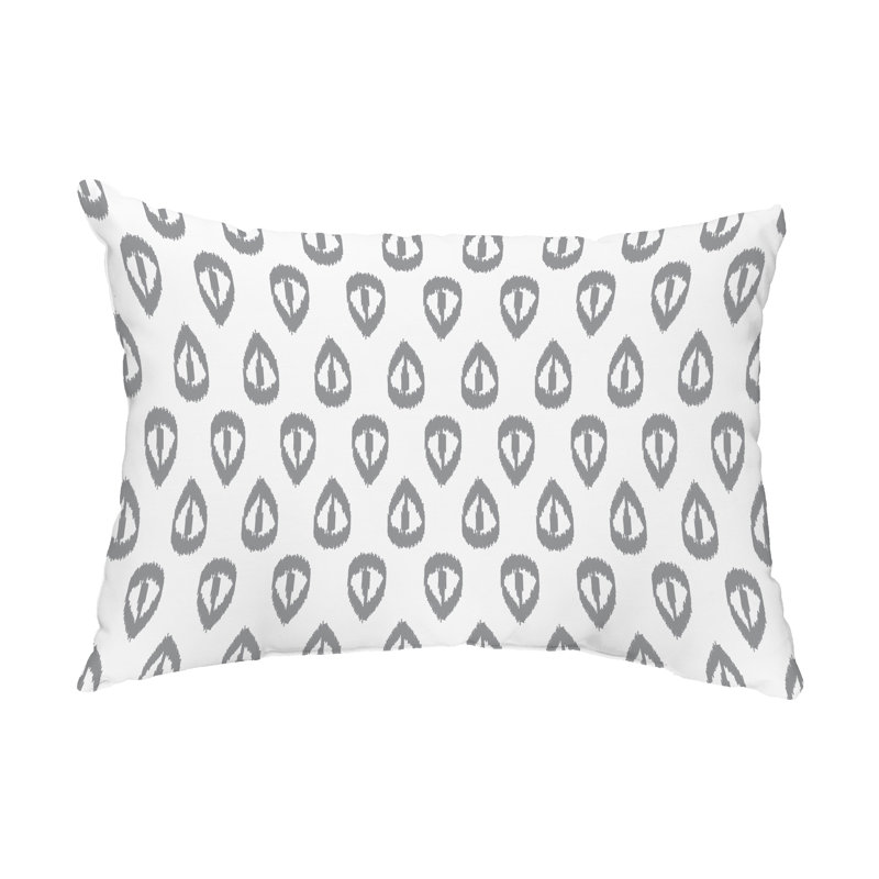  Housse et insert de coussin rectangulaire d'extérieur Tears, Gris