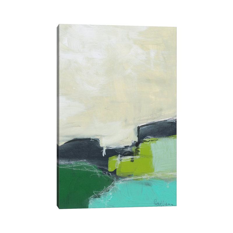 Landscape No. 99 by Jan Weiss - Wrapped Canvas Panoramic Painting, 20.32 cm H x 30.48 cm W