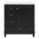 Meuble-lavabo de 30 po avec lavabo, meuble-lavabo autoportant noir avec lavabo en céramique, cadre en bois massif, porte et tiroirs à fermeture en douceur, panneau de fibres à densité moyenne peint et bois d'hévéa, tablettes de rangement incluses