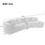 Canapé modulaire courbé 2 pièces de 132 po Nargis-2097603115-2101682495