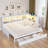 Modern Daybed With 2 Storage Drawers, Storage Cabinets, Led Light And Usb Ports-2010142117