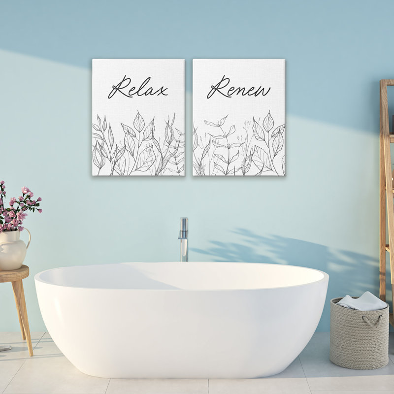 Ensemble de toiles 2 pièces Relax and Renew, H 20 po x l 16 po