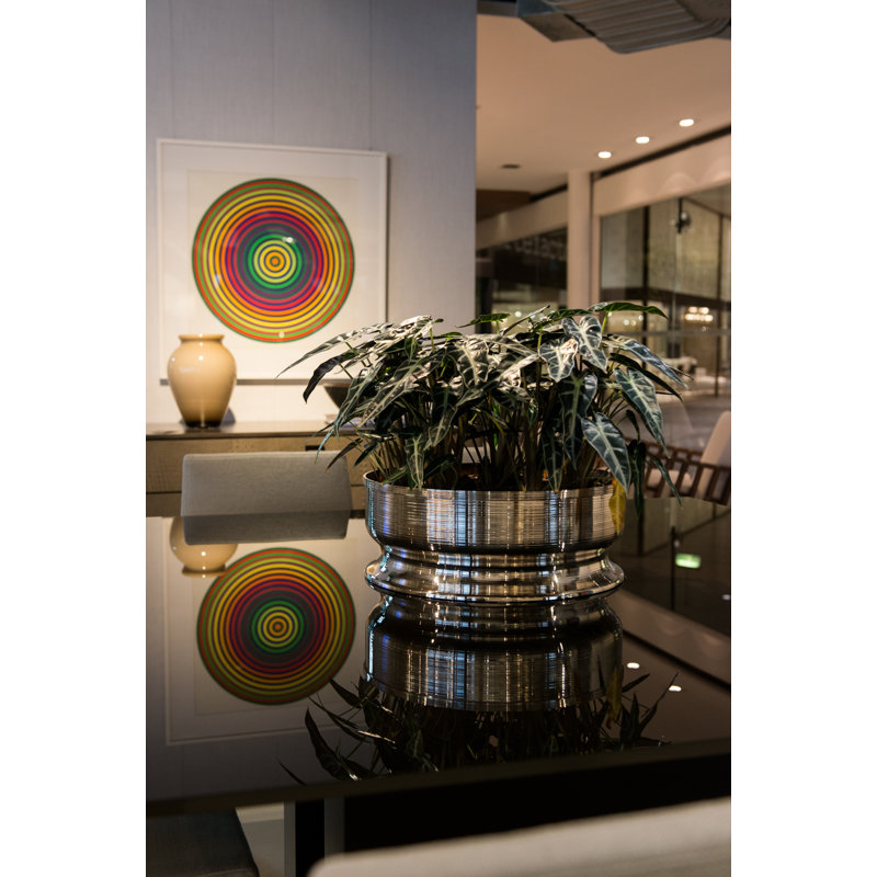 Vasos E Centros De Mesa Metal Planter, 16" H x 16" W x 6" D