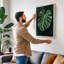 Monstera Leaf Study Botanical - Wrapped Canvas-1709538719-1709538715