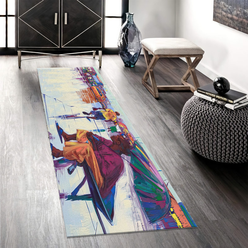 Decorative With Pile Soft Type Printed Rug Featuring a Lush Floral Design Perfect for Enhancing Your Living Room or Bedroom Decor
