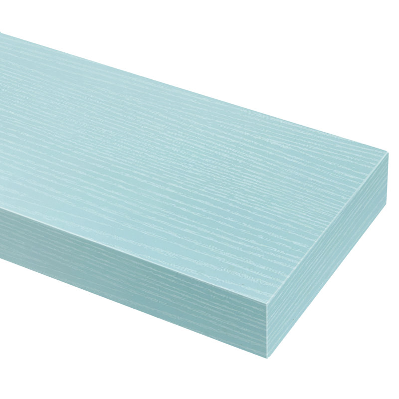 Sorbus Floating Shelves for Wall – 16 Inch Floating Shelf for Kitchen, Bedroom, Living Room, Bathroom, Home & Wall Decor - Mounted Bathroom Shelves with Invisible Brackets - 4 Pack - Breezy Blue