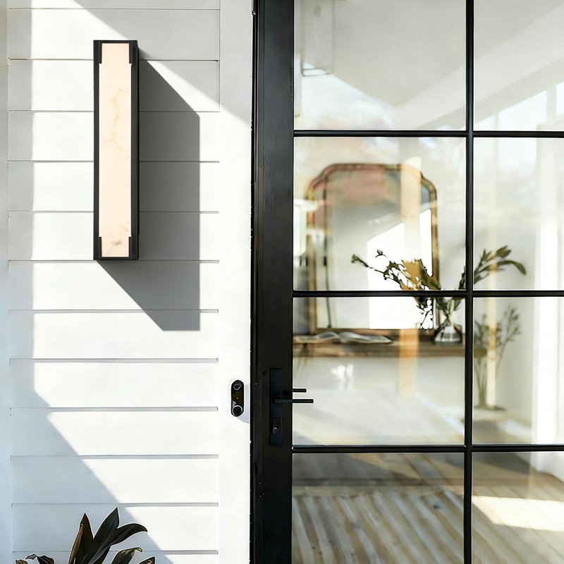 Applique murale d'extérieur 24 po en aluminium noir anthracite Standish 24 po