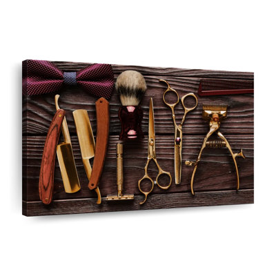 Salon Golden Tools Canvas Print