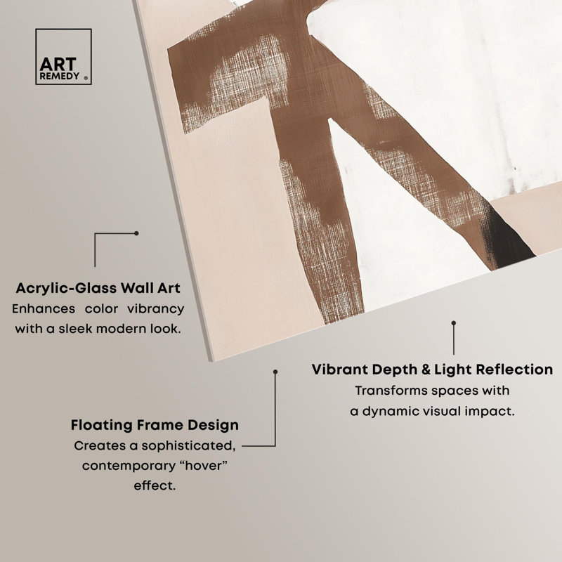 «Deconstrstruction Form I Brown Decor» par Art Remedy, H 30 po x l 24 po