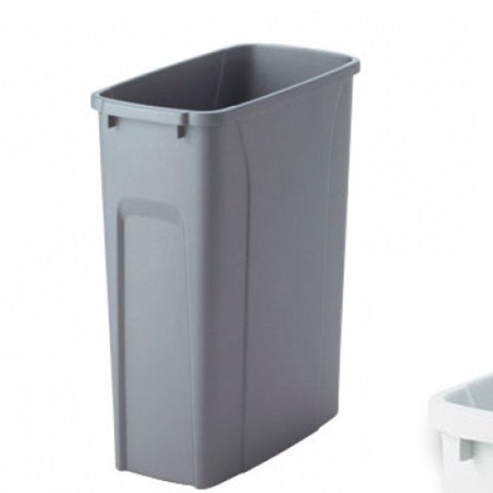 Poubelle 8,75 gallons, Gris platine, 35 pte