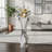 Tall Floor Vase Silver Crushed Diamond Vase With Mirrored Glass Modern Glam Decor Faux Flower Vase