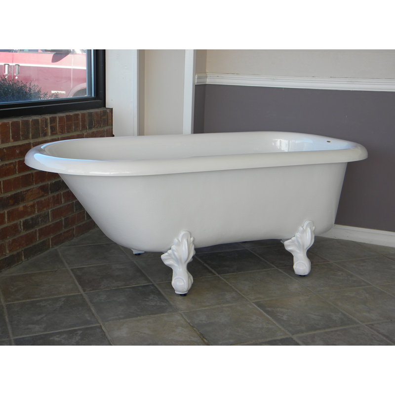 Monarch 66" x 30" Clawfoot Soaking Bathtub , White