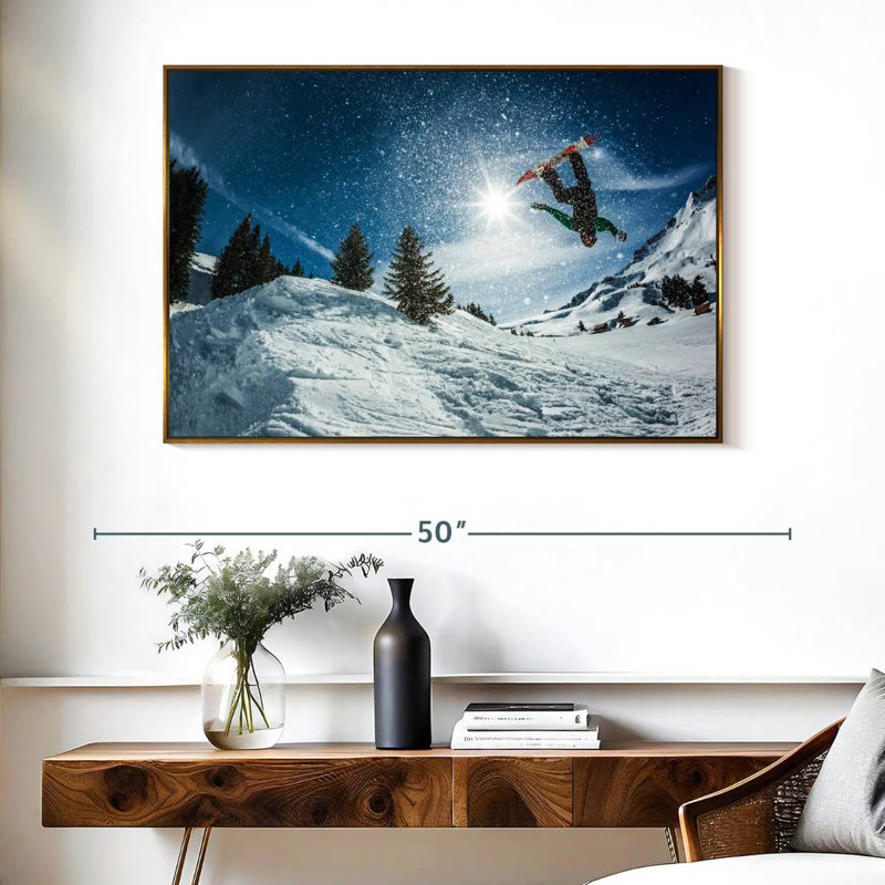 Snowboard, Cadre flottant doré, 40 po x 27 po