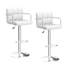 Tabourets de bar carrés en cuir pu, tabourets de comptoir pivotants réglables avec dossier et accoudoirs-901055769-901055768-904253409