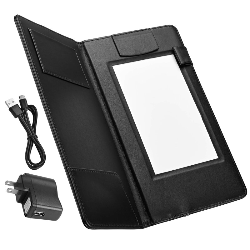 WeChef à DEL rétroéclairé avec couvercle de menu et présentateur de chèque pliable avec pince magnétique