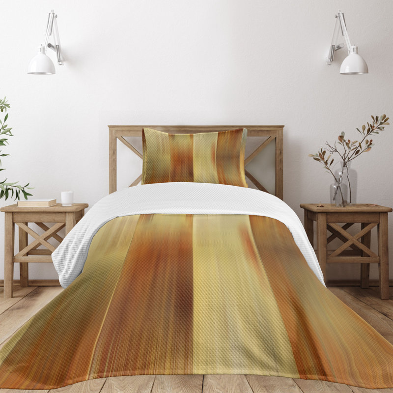 Twin White and Multicolor Quilted Bedspread Set