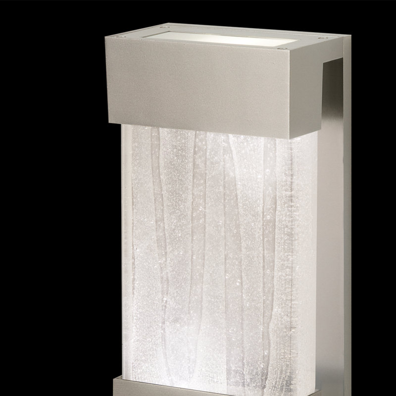 Crystal Bakehouse 2 - Light Outdoor Flush Mount, Silver, Clear, 24" H x 7" W