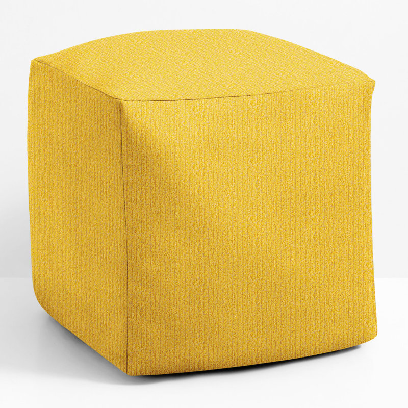 Repose-pieds d'extérieur rembourré avec coussin Sunbrella®, Jaune
