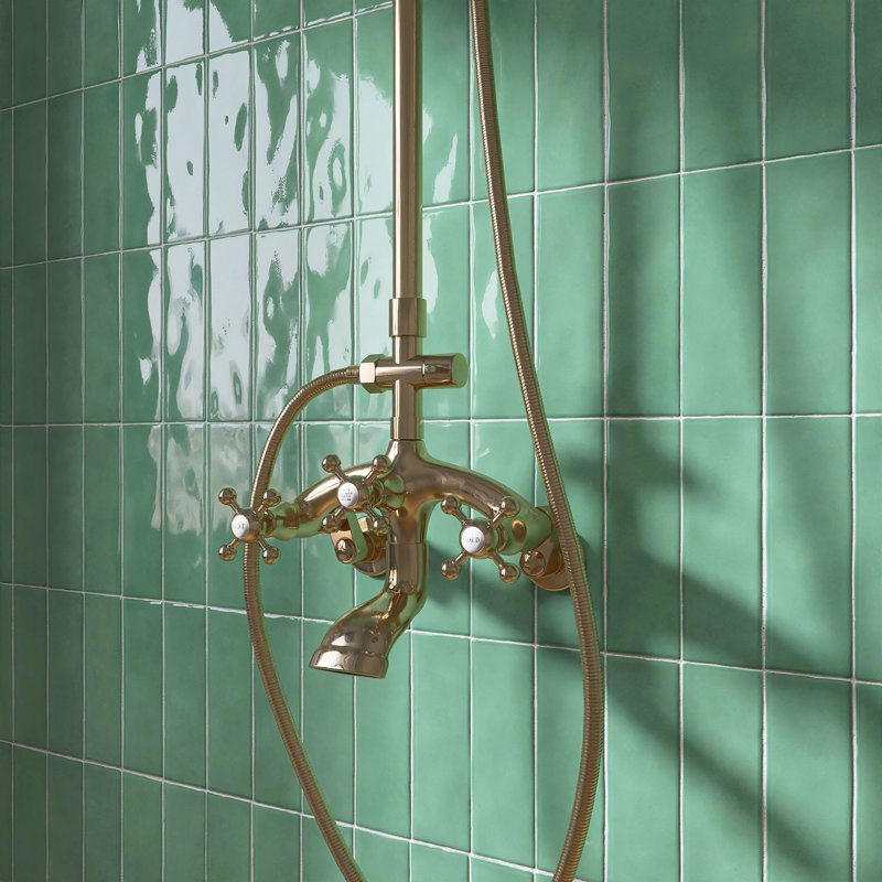 Borgo Subway 2.6 in. x 7.9 in. Polished Porcelain  Floor and Wall Tile, Jade Green