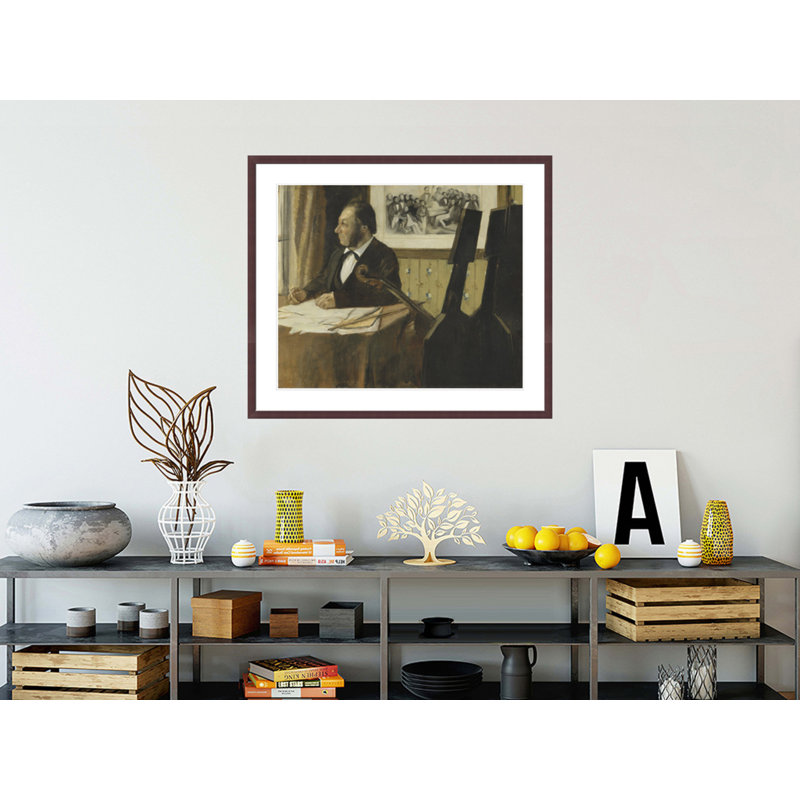 «The Cellist Pilet» par Edgar Degas, impression giclée encadrée, H 33,5 po x l 38,83 po