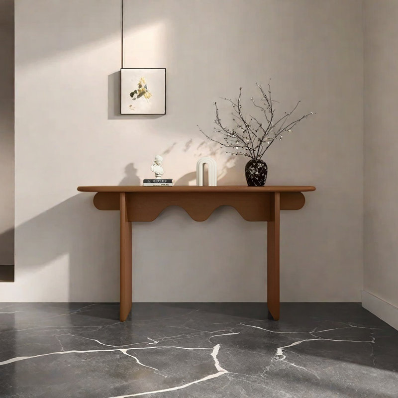 Console Retro Minimalist Art, Brun, Brun, H 31,5 po x l 62,99 po x P 11,81 po