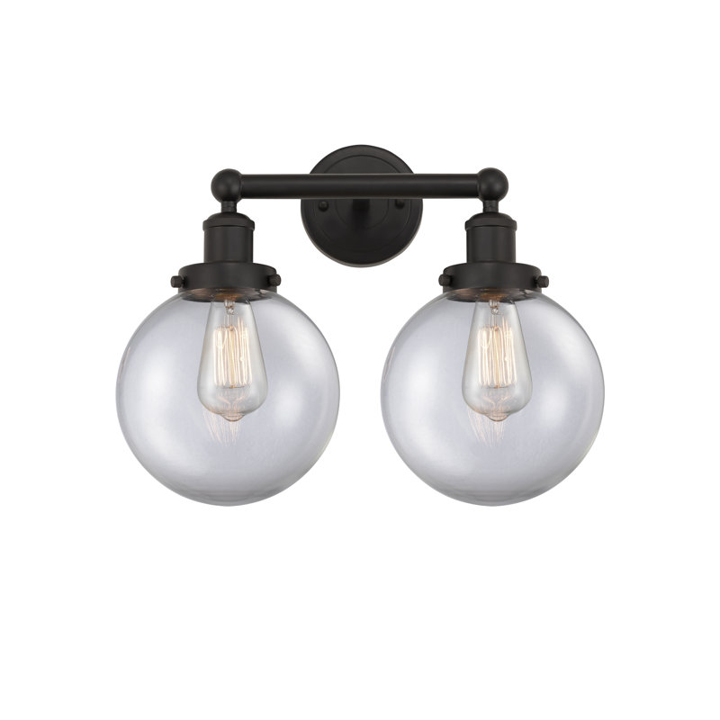 Alphonsa 2 - Light Dimmable Vanity Light, Clear, Oil Rubbed Bronze