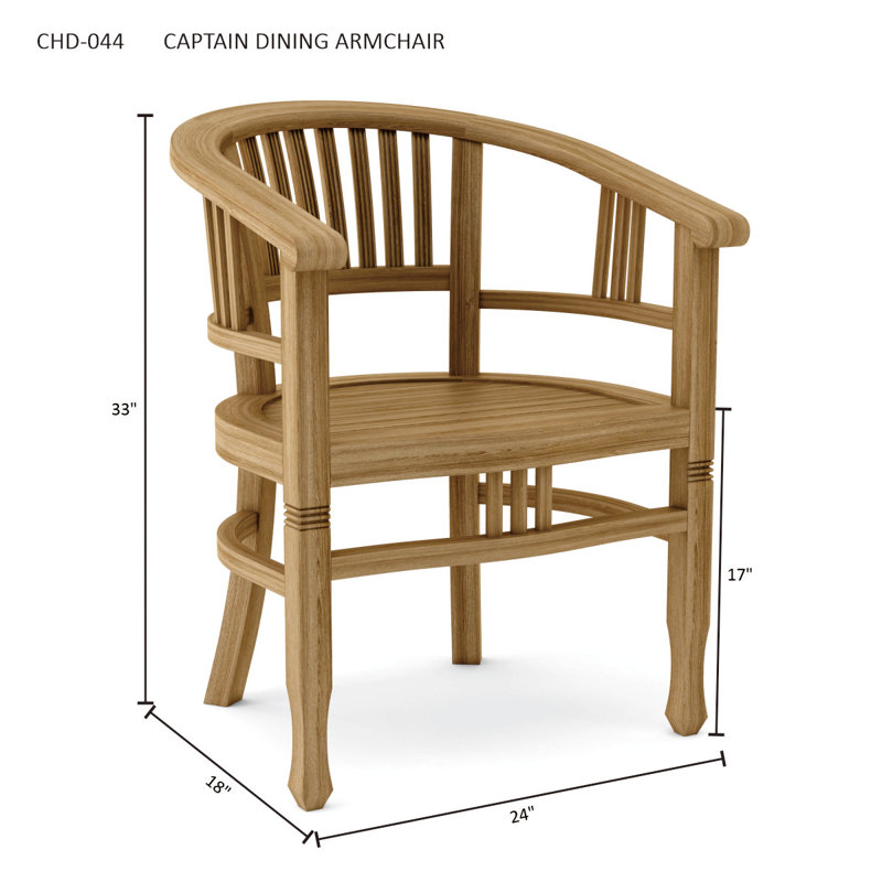 Captain Teak Patio Chair