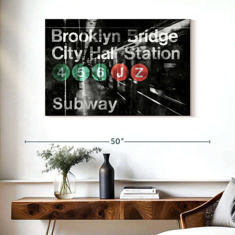 Tergel NYC Subway Station I, 26" H x 39" W