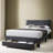 Queen Size Upholstered Platform Bed Frame with Drawer-1643027604
