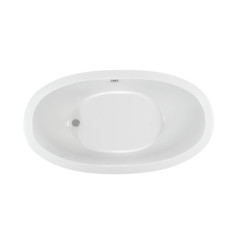 Louise 2 66" Freestanding Air Bathtub, Left, White
