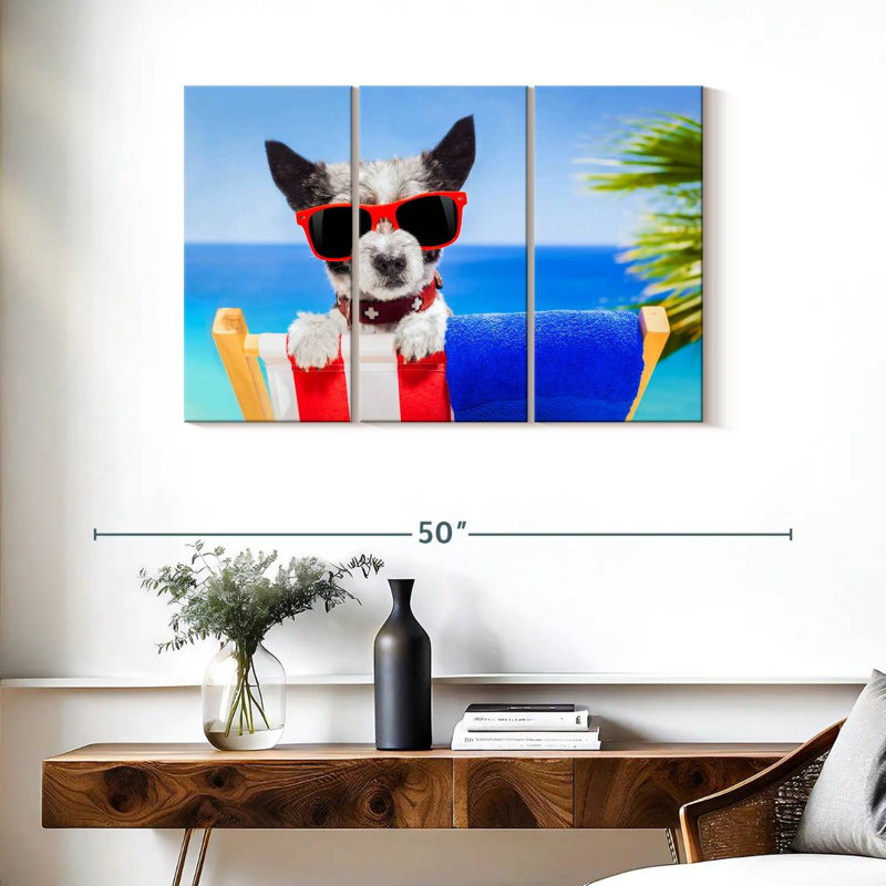 Ketti Beach Chic Dog, 24" H x 38" W