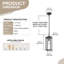 Luminaire suspendu imperméable 13,8 pouces