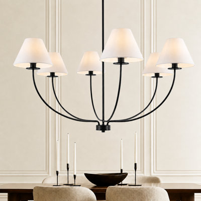 6-Light Oversize 47 inches Dimmable Classic Chandelier 