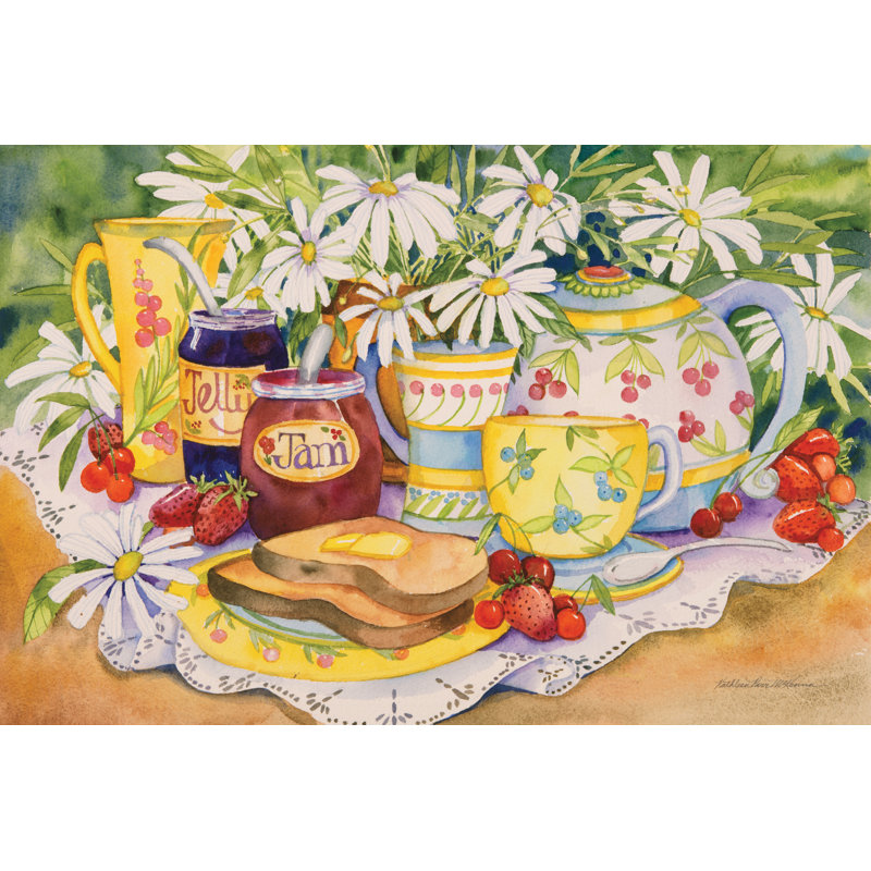 Jam and Jelly by Kathleen Parr McKenna - Painting Print, 81cm H x 122cm W, Black Floater Framed