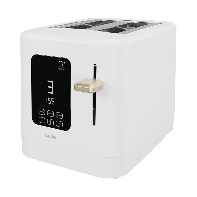 Cello 2 Slice Digital Toaster, White