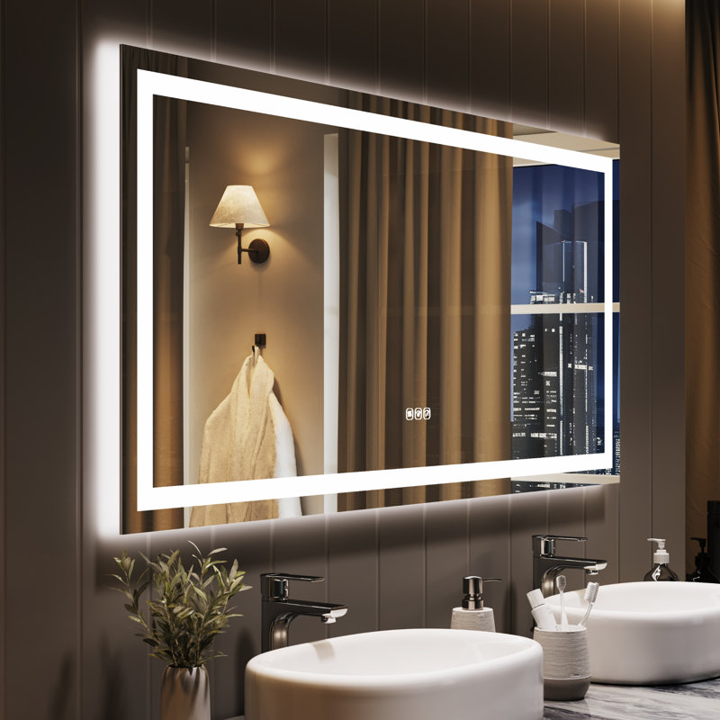 Miroir de salle de bain Modern Modern, 26 po x 55 po