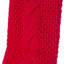 Bas de Noël 20 po en tricot torsadé rouge et crème