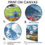 Impression sur toile murale, «Swiss Mountain Town Blossoming Spring Flowers» - campagne-1233629176-1233629177