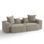 Canapé modulaire rembourré en velours côtelé 2 pièces Boneless - entièrement comprimé, aucun assemblage requis-480148795